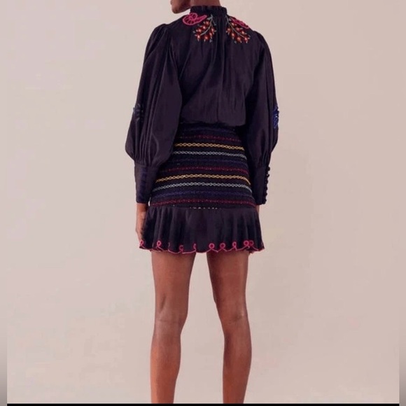 FARM RIO Tapestry Embroidered Minidress SIZE: SMALL - Picture 2 of 4